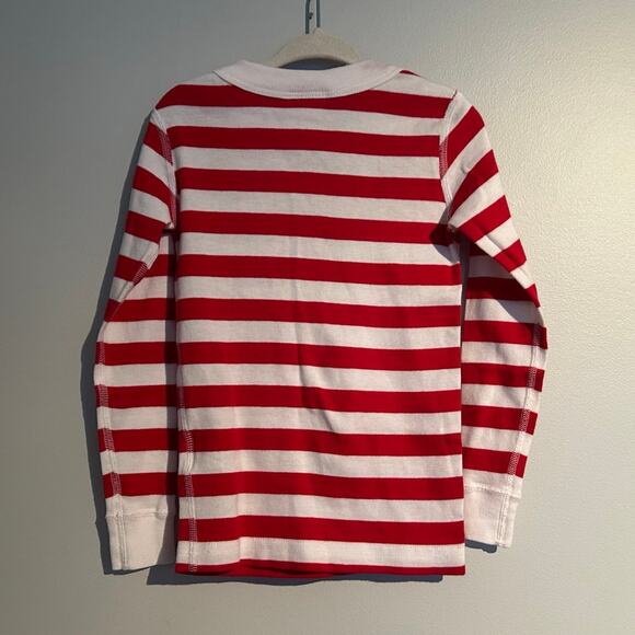 Hanna Andersson Long John Pajama Set – Red & White Stripe – Toddler Size 4 - Picture 7 of 10